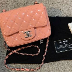 Chanel mini square pink flap